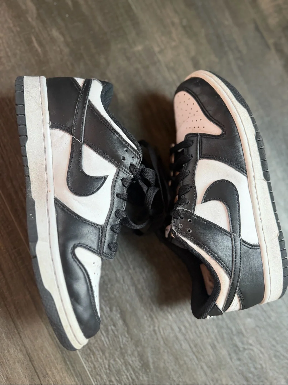 Woman’s Panda Nike Low-Top Sneakers in Black and White